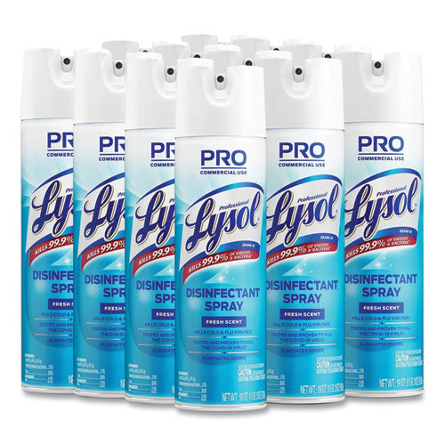 Image of Professional LYSOL® Brand 36241-04675 Disinfectant Spray, Fresh Scent, 19 Oz Aerosol Spray, 12/carton