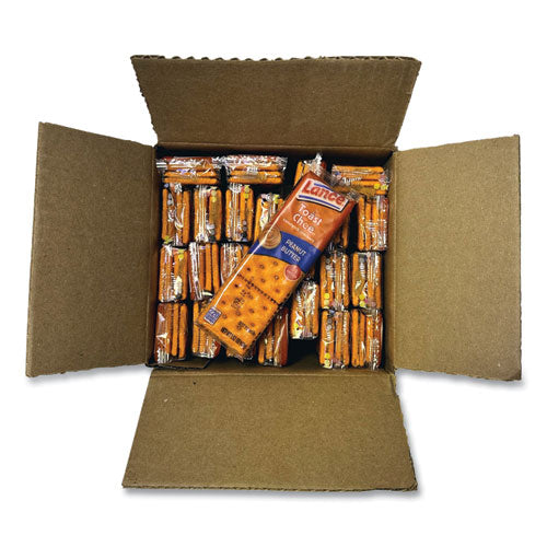 Image of Lance® OFXSN40653 Toast Cheese Crackers, Peanut Butter, 1.5 oz Packet, 24/Box