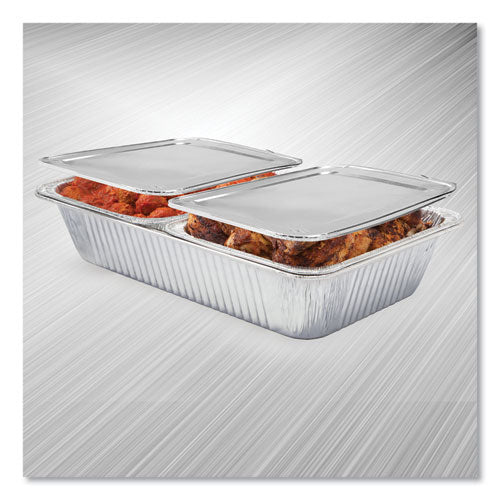 Image of HFA® 2049-30-100FC Steam Table Pan Lids, Full Curl Edge, Fits Half-Size Pan, 0.62" Deep, 11.16 x 12.75, 100/Carton