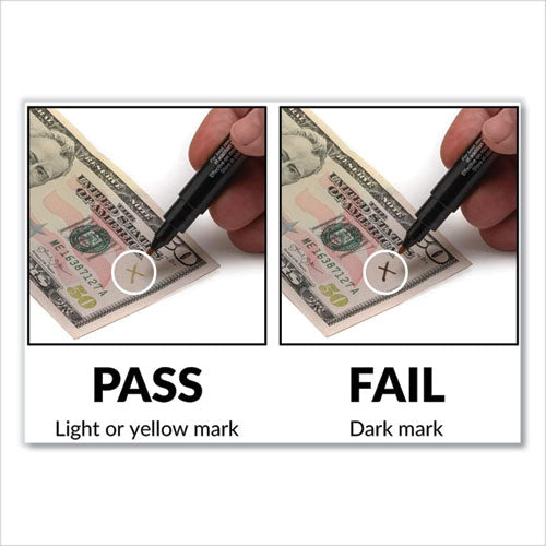Image of Dri-Mark® 351R-1 Smart Money Pen for USD, Black, 12/Pack