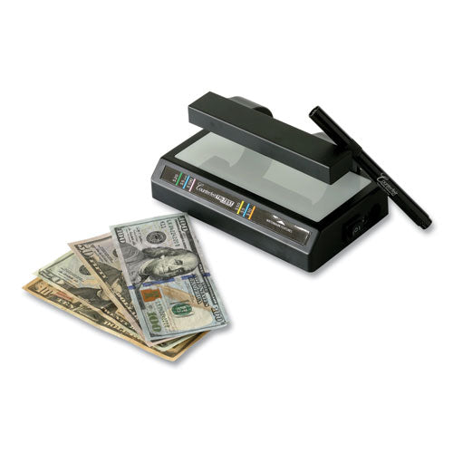 Image of Dri-Mark® 351TRI Tri Test Counterfeit Bill Detector for USD and Most International Currencies, 3 Detection Methods, 7" x 4" x 2.5", Black