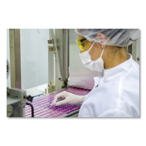 Image of SemperCare® SCVNP103 Stretch Vinyl Examination Gloves, Powder-Free, Medium, 5 mil Thick, 9.45" Long, Cream, 100/Box