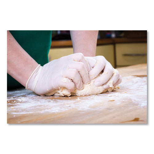 Image of SemperGuard® INDPS102 Latex Gloves, Powdered, Small, 4 mil Thick, 9.45" Long, Cream, 100/Box, 10 Boxes/Carton