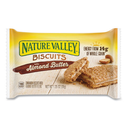Image of Nature Valley® OFXSN47879 Biscuits, Almond Butter, 1.35 oz Pouch, 16/Box