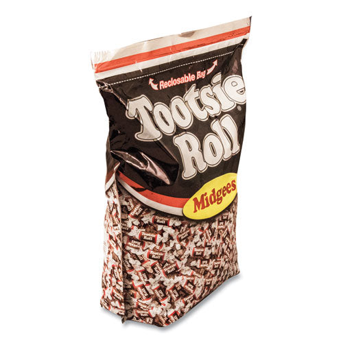 Image of Tootsie Roll® OFXSN884580 Midgees, Chocolate, 5 lb Bag, 760 Pieces