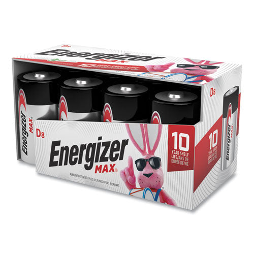 Image of Energizer® E95FP-8 Max Alkaline D Batteries, 1.5 V, 8/pack