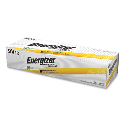 Image of Energizer® EN22 Industrial Alkaline 9v Batteries, 12/box