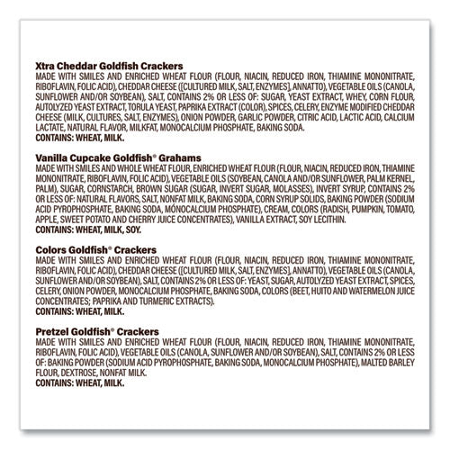 Image of Pepperidge Farm® 14100047315 Goldfish Sweet and Savory Variety Pack, Assorted Flavors, 45/Carton