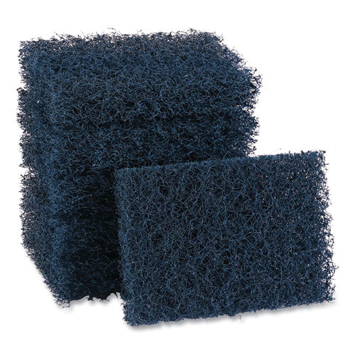 Image of Boardwalk® 88BWK HD Extra Heavy-Duty Scouring Pad, 3.5 x 5, Dark Blue, 20/Carton