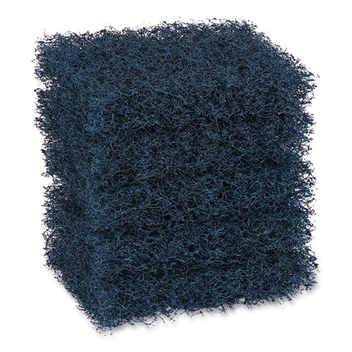 Image of Boardwalk® 88BWK HD Extra Heavy-Duty Scouring Pad, 3.5 x 5, Dark Blue, 20/Carton