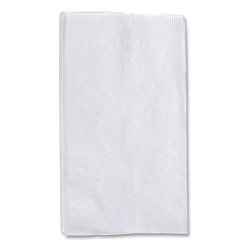 Image of Boardwalk® BWK8321 1/8-Fold Dinner Napkins, 2-Ply, 15 X 17, White, 150/Pack, 20 Packs/Carton