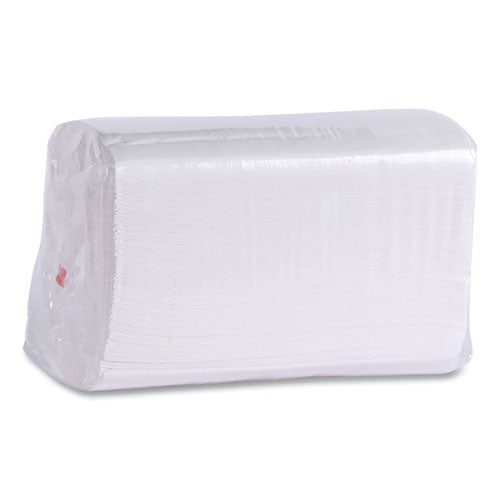 Image of Boardwalk® BWK8321 1/8-Fold Dinner Napkins, 2-Ply, 15 X 17, White, 150/Pack, 20 Packs/Carton