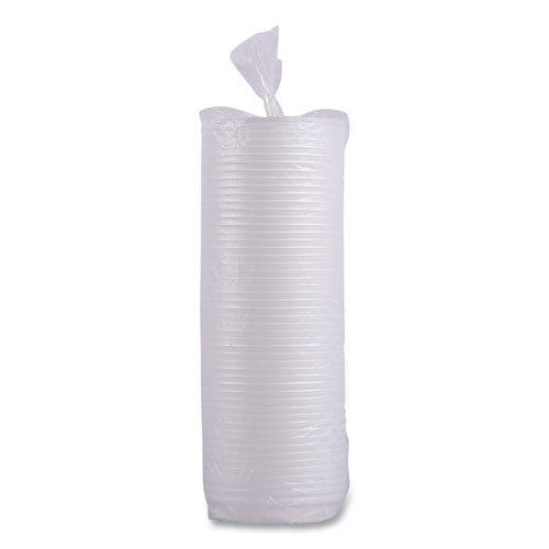 Image of Boardwalk® BWKHOTWH8 Hot Cup Lids, Fits 8 oz Hot Cups, Plastic, White, 50/Sleeve, 20 Sleeves/Carton