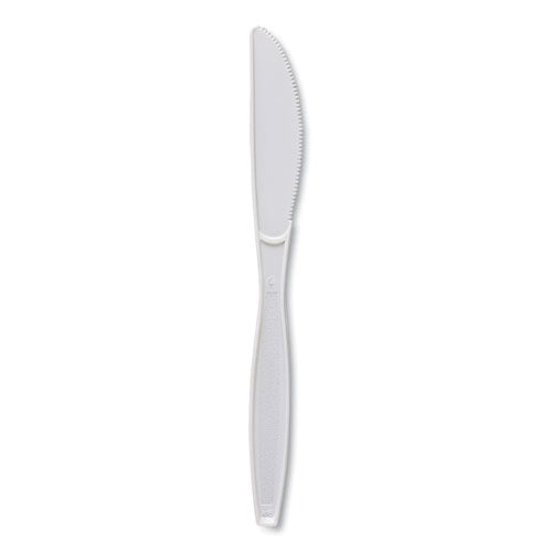Image of BoardwalkÂ® Heavyweight Polypropylene Cutlery, Knife, Plastic, White, 1,000/Carton