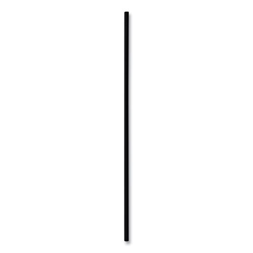 Image of Boardwalk® BWKSLSTUBL Cocktail Straws, 8", Polypropylene, Black, 500/Pack, 10 Packs/Carton
