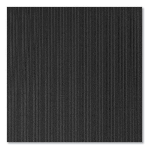 Image of Crown FL 3612BK Ribbed Vinyl Anti-Fatigue Mat, Rectangular, Black Ribbed Surface, 36" x 12 ft