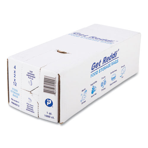 Image of Inteplast Group PB040212 Food Bags, 32 oz, 4" x 2" x 12", Clear, 1,000/Carton