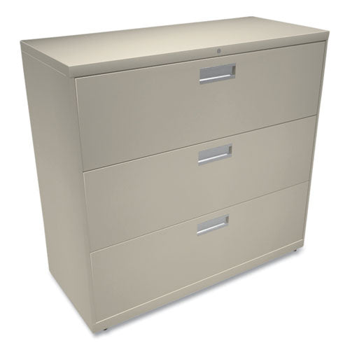 Image of HON® H693.L.L Brigade 600 Series Lateral File, 3 Legal/letter-Size File Drawers, Putty, 42" X 18" X 39.13"