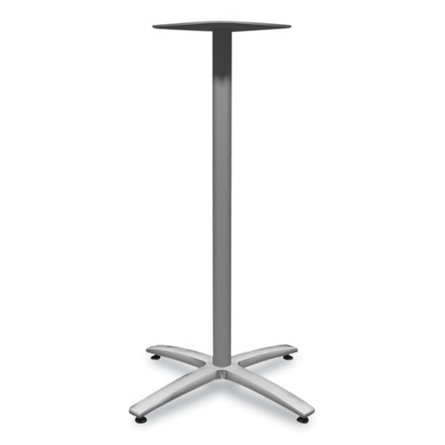 Image of HON® HBTTX42S.PR8 Between Standing-Height X-Base for 30" to 36" Table Tops, 26.18w x 41.12h, Silver