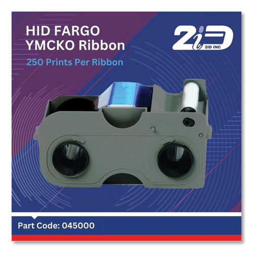 Image of Fargo® 45000 45000 Full Color Ribbon, Black/Cyan/Magenta/Yellow