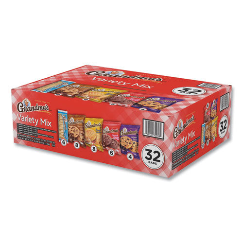 Image of Grandma's® FRI73977 Cookies Variety Tray, Assorted Flavors, (6) 3.25 oz, (26) 2.5 oz, 32 Bags/Carton
