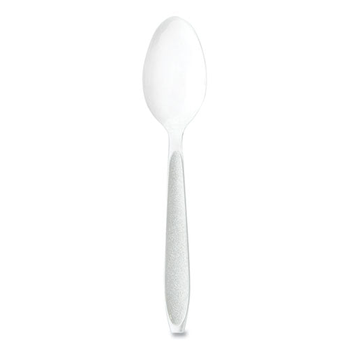 Image of SOLO® HSWTX-0007 Impress Heavyweight Full-Length Polystyrene Cutlery, Spoon, Plastic, White, 100/Box, 10 Boxes/Carton