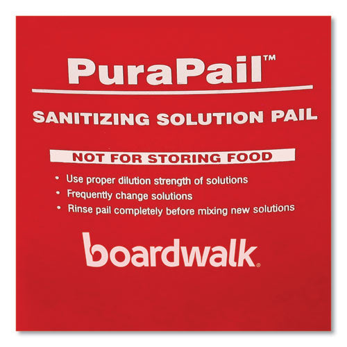 Image of Boardwalk® 5506-6S PuraPail, 6 qt, Polypropylene, Red/White