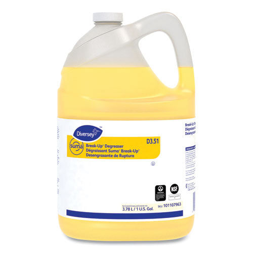 Image of Diversey 101107963 Suma Break-Up Degreaser D3.51, Characteristic Scent, 1 gal Bottle, 4/Carton