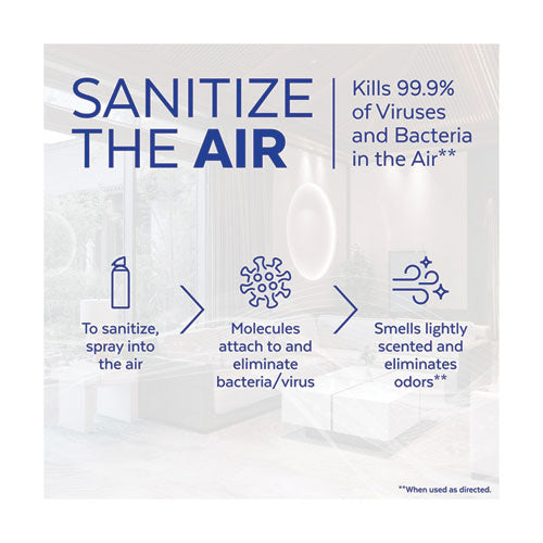 Image of LYSOL® Brand 19200-99351 Air Sanitizer Spray, White Linen, 10 oz Aerosol Spray, 6/Carton