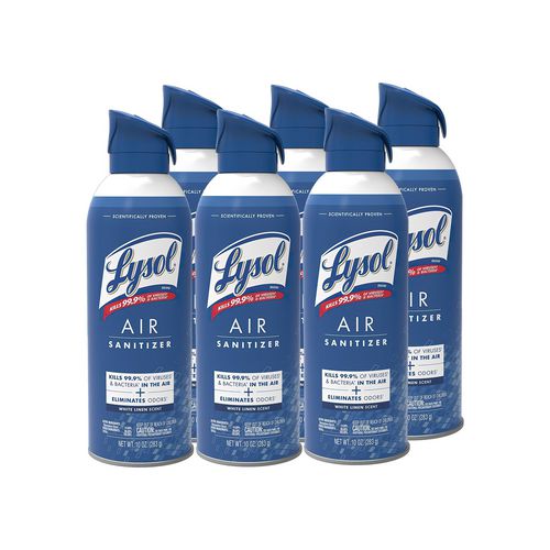 Image of LYSOL® Brand 19200-99351 Air Sanitizer Spray, White Linen, 10 oz Aerosol Spray, 6/Carton