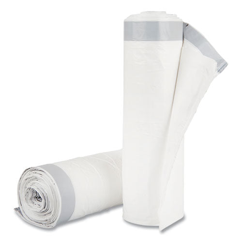 Image of Inteplast Group DT55DRUM Draw-Tuff Institutional Draw-Tape Can Liners, Drawstring, 55 gal, 1.9 mil, 42.5" x 35.5", Natural, 10 Bags/Roll, 5 Rolls/CT