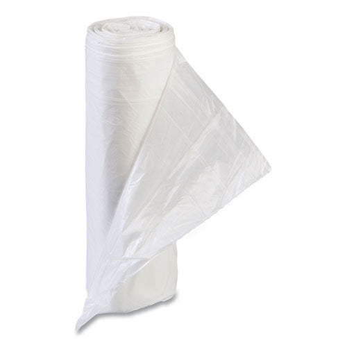 Image of Inteplast Group DTS2838N Draw-Tuff Institutional Draw-Tape Can Liners, Drawstring, 23 gal, 1 mil, 38" x 28.5", Natural, 25 Bags/Roll, 6 Rolls/Carton