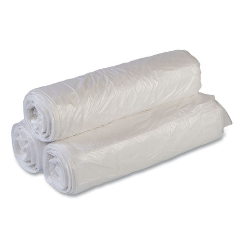 Image of Inteplast Group DTS2838N Draw-Tuff Institutional Draw-Tape Can Liners, Drawstring, 23 gal, 1 mil, 38" x 28.5", Natural, 25 Bags/Roll, 6 Rolls/Carton
