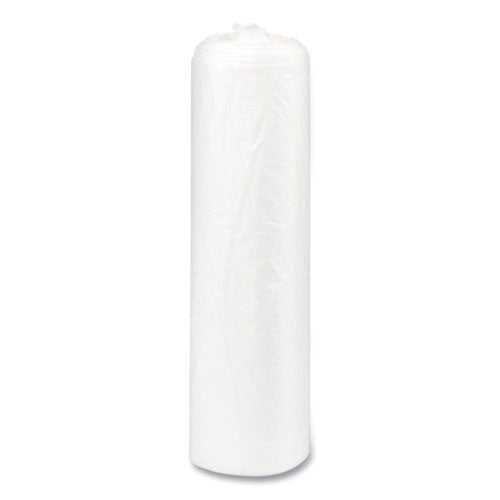 Image of Inteplast Group S334017N High-Density Commercial Can Liners, 33 gal, 17 mic, 33" x 40", Clear, Interleaved Roll, 25 Bags/Roll, 10 Rolls/Carton