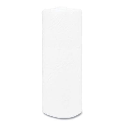 Image of Inteplast Group S366017N High-Density Commercial Can Liners, 55 gal, 17 mic, 36" x 60", Clear, Interleaved Roll, 25 Bags/Roll, 8 Rolls/Carton