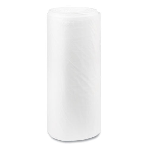 Image of Inteplast Group S386022N High-Density Commercial Can Liners, 60 gal, 22 mic, 38" x 60", Clear, Interleaved Roll, 25 Bags/Roll, 6 Rolls/Carton