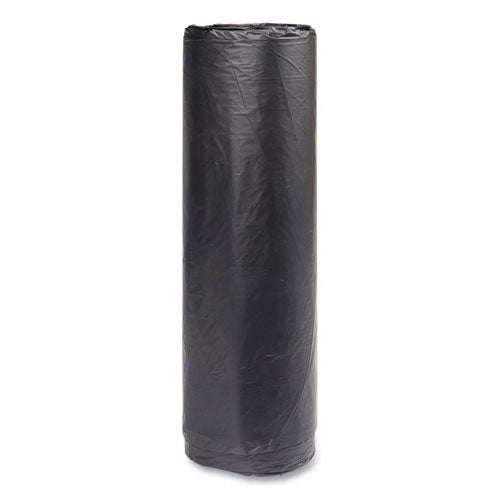 Image of Inteplast Group S404816K High-Density Commercial Can Liners, 45 gal, 16 mic, 40" x 48", Black, Interleaved Roll, 25 Bags/Roll, 10 Rolls/Carton