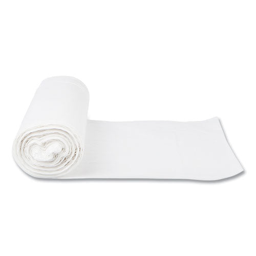 Image of Inteplast Group S434816N High-Density Commercial Can Liners, 56 gal, 16 mic, 43" x 48", Natural, Interleaved Roll, 25 Bags/Roll, 8 Rolls/Carton