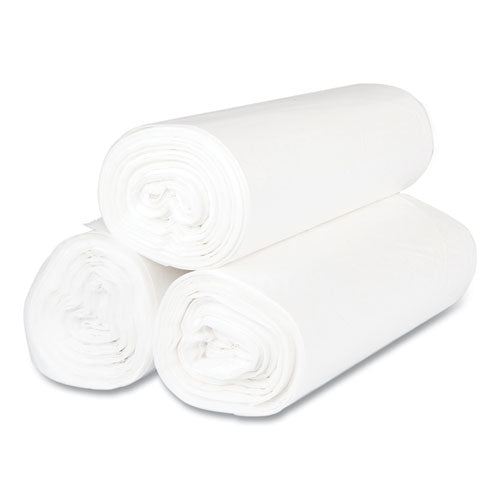 Image of Inteplast Group S434817N High-Density Commercial Can Liners, 56 gal, 17 mic, 43" x 48", Clear, Interleaved Roll, 25 Bags/Roll, 8 Rolls/Carton