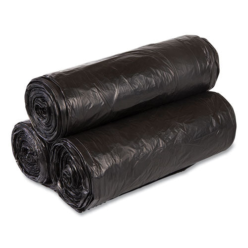 Image of Inteplast Group VALH3860K22 High-Density Commercial Can Liner Value Pack, 60 gal, 19 mic, 38" x 58", Black, Interleaved Roll, 25 Bags/Roll, 6 Rolls/CT