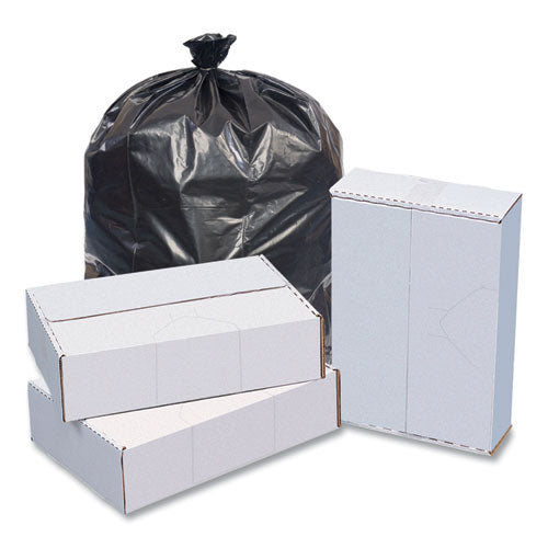 Image of Inteplast Group VALH3860K22 High-Density Commercial Can Liner Value Pack, 60 gal, 19 mic, 38" x 58", Black, Interleaved Roll, 25 Bags/Roll, 6 Rolls/CT