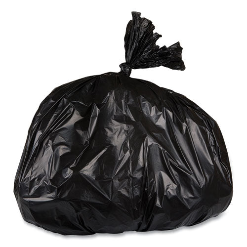 Image of Inteplast Group VALH4048K22 High-Density Commercial Can Liner Value Pack, 45 gal, 19 mic, 40" x 46", Black, Interleaved Roll, 25 Bags/Roll, 6 Rolls/CT