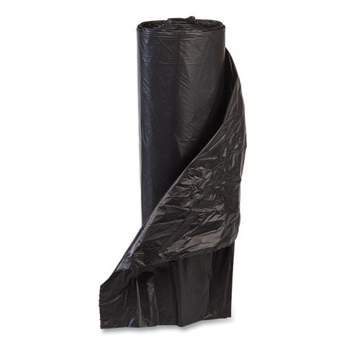 Image of Inteplast Group VALH4348K22 High-Density Commercial Can Liner Value Pack, 56 gal, 19 mic, 43" x 46", Black, Interleaved Roll, 25 Bags/Roll, 6 Rolls/CT