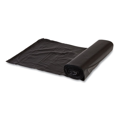 Image of Inteplast Group VALH4348K22 High-Density Commercial Can Liner Value Pack, 56 gal, 19 mic, 43" x 46", Black, Interleaved Roll, 25 Bags/Roll, 6 Rolls/CT