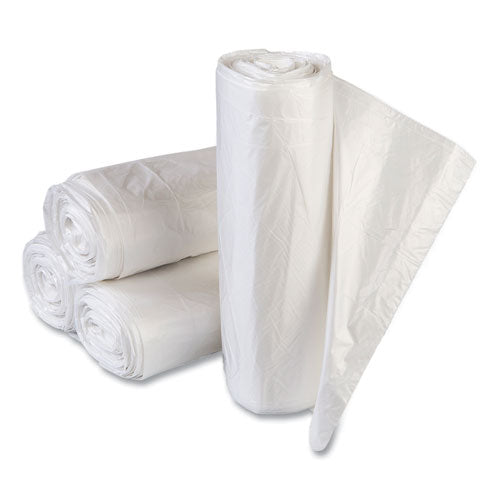 Image of Inteplast Group VALH4348N16 High-Density Commercial Can Liner Value Pack, 60 gal, 14 mic, 43" x 46", Clear, Interleaved Roll, 25 Bags/Roll, 8 Rolls/CT