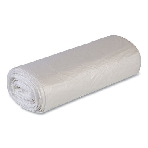 Image of Inteplast Group VALH4348N16 High-Density Commercial Can Liner Value Pack, 60 gal, 14 mic, 43" x 46", Clear, Interleaved Roll, 25 Bags/Roll, 8 Rolls/CT