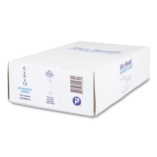 Image of Inteplast Group BL060612 Ice Bucket Liner Bags, 96 oz, 6" x 6" x 12", Clear, 1,000/Carton