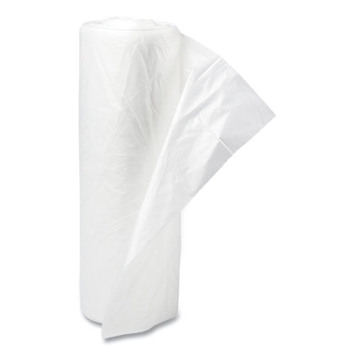 Image of Inteplast Group DT12GALW Draw-Tuff Institutional Draw-Tape Can Liners, Drawstring, 12 gal, 28" x 24", White, 25 Bags/Roll, 12 Rolls/Carton