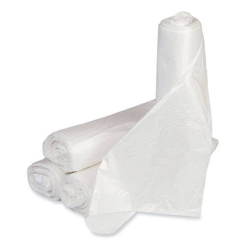 Image of Inteplast Group WSL2432XHW Low-Density Commercial Can Liners, 16 gal, 0.5 mil, 24" x 32", White, Interleaved Roll, 50 Bags/Roll, 10 Rolls/Carton