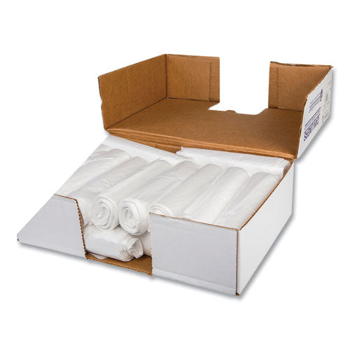Image of Inteplast Group WSL2432XHW Low-Density Commercial Can Liners, 16 gal, 0.5 mil, 24" x 32", White, Interleaved Roll, 50 Bags/Roll, 10 Rolls/Carton